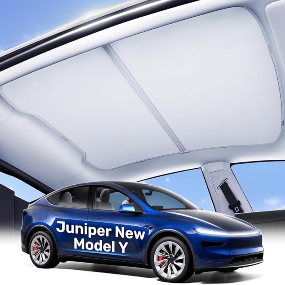🆕2025-2026 Tesla Model Y Juniper Glass Roof Sunshade Set Open Box